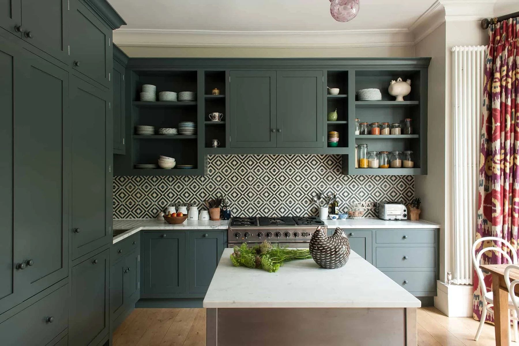 Kitchen design by Flora Soames in world of interiors